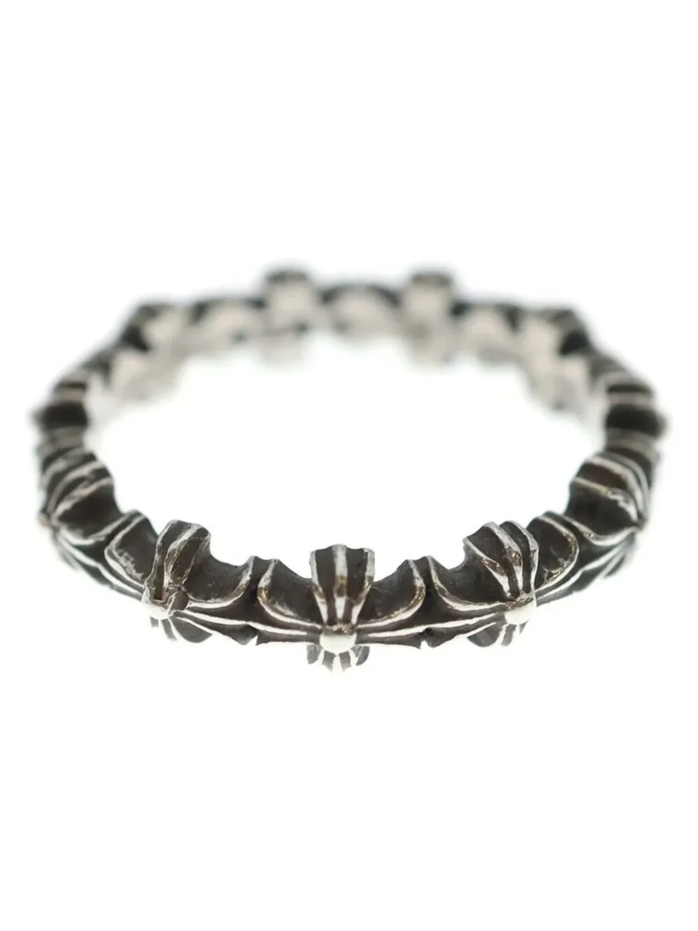 Chrome Hearts Tiny CH Pls Band Ech Plus Silver Ring